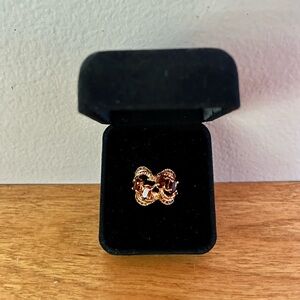 Vintage 18kt HGE ESPO Gold Cocktail Ring Sz 5